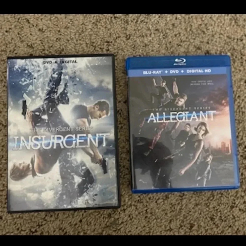 Divergent Series #2 and 3 DVDs gently used condition